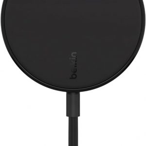 Belkin 7.5W Magnetic Portable Wireless Charger Pad – 6.6ft/2M Long Cable – MagSafe Compatible Charger – iPhone Charger Compatible w/ iPhone 15, iPhone 14, iPhone 13 – Power Supply Included – Black