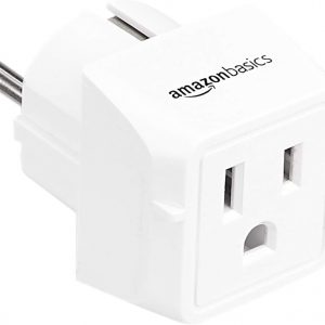 Amazon Basics 3-Pack Travel Plug Adapter Type E/F, Europe – France, Germany, Greece, Hungary, Iceland, the Netherlands, Norway, Poland, Portugal, Romania and Spain, White