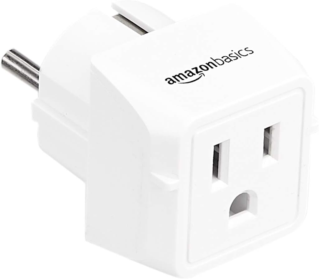 Amazon Basics 3-Pack Travel Plug Adapter Type E/F, Europe - France, Germany, Greece, Hungary, Iceland, the Netherlands, Norway, Poland, Portugal, Romania and Spain, White - Image 2