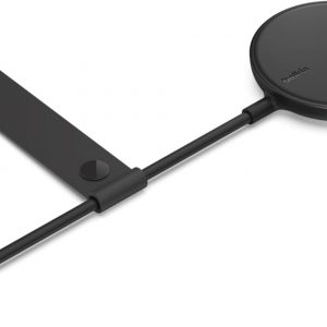 Belkin 7.5W Magnetic Portable Wireless Charger Pad – 6.6ft/2M Long Cable – MagSafe Compatible Charger – iPhone Charger Compatible w/ iPhone 15, iPhone 14, iPhone 13 – Power Supply Included – Black