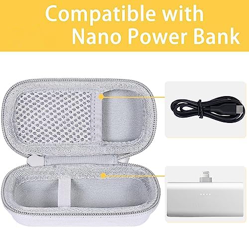 co2CREA Hard Case Compatible with Anker 621 Nano Power Bank 5,000mAh 12W Portable Charger, White Case - Image 4