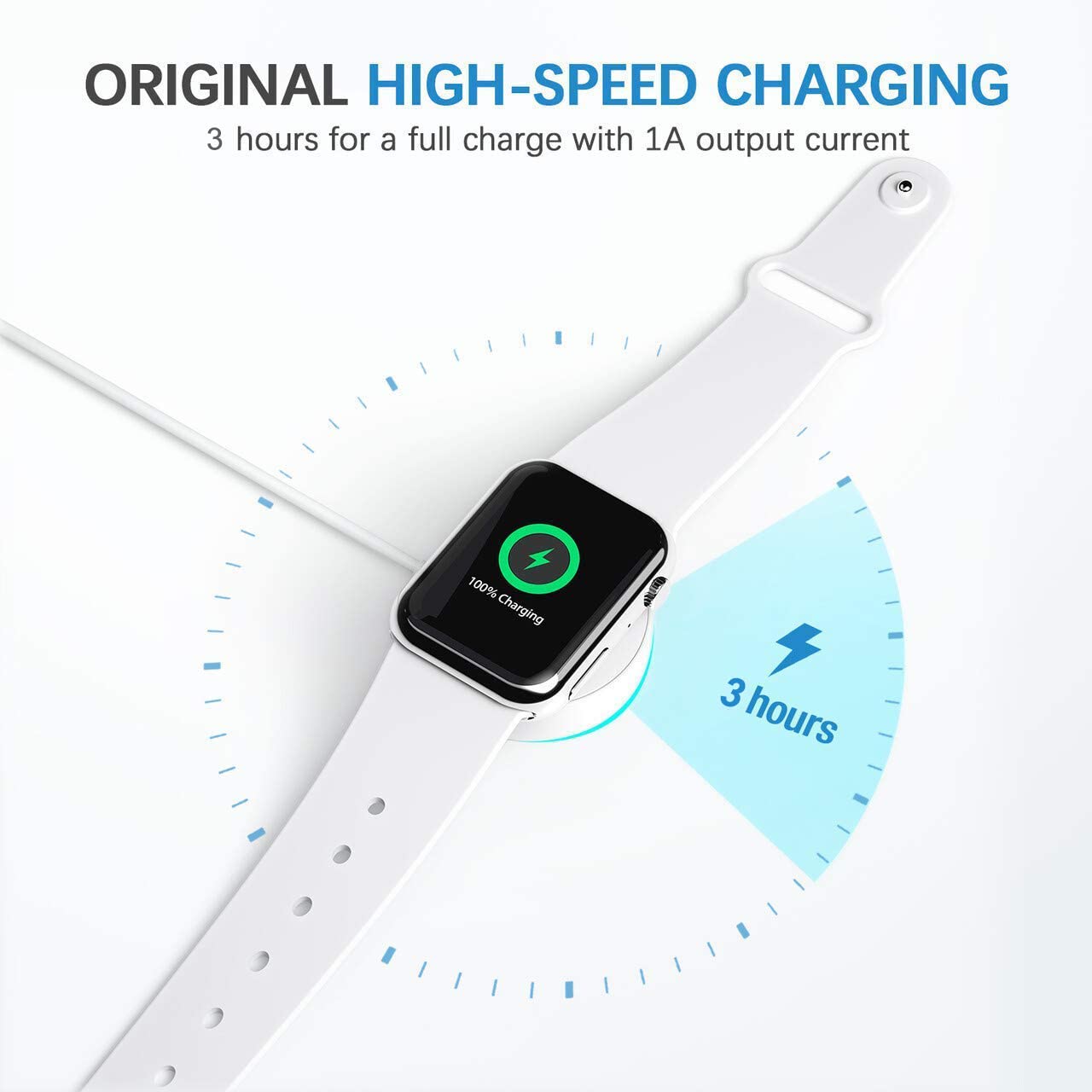 Watch Charger for Apple Watch Charger, Long 6.6FT iWatch Portable Wireless Fast Charging Cable Cord with USB Wall Charge Plug Adapter Block Compatible with Apple Watch Series 9/8/7/SE/6/5/4/3/2/1 - Image 4