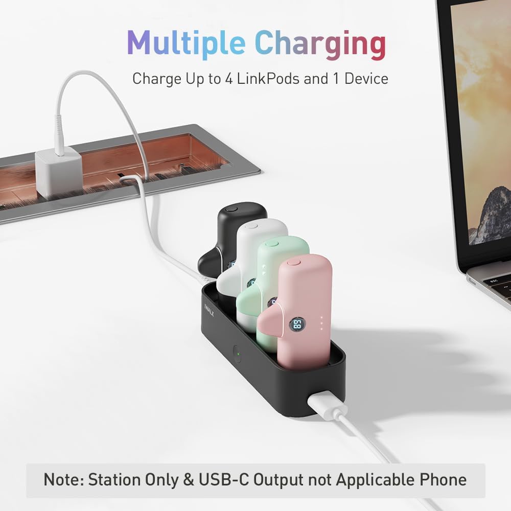 iWALK Charger Station for Portable Charger 4500mAh,4800mAh, 5000mAh, Power Bank for iPhone Charging Station Multiple USB-C Family-Sized Charger Station for Home(Station Only),Black - Image 4