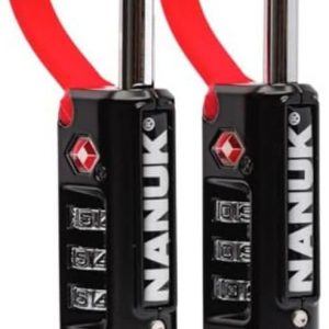 NANUK TSA Approved Locks 2-Pack – Durable, Secure Travel Case Lock with Cut-Resistant Steel Shackle & Rustproof (Black)