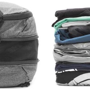 Peak Design Packing Cube, Charcoal, Weatherproof Luggage Cube with Dual Compartment Organization, Expansion and Compression, Zipper Opening, Travel Organizer for Men and Women, Size S