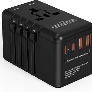 220v to 110v Converter and Adapter for Travel: International Universal Plug Adapters and Voltage Converters for Hair Dryer – High Power Transformer and Adaptor for US to European Italy UK EU