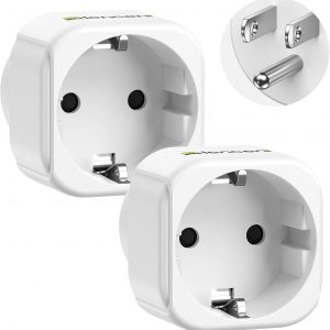 LENCENT 2 Pack Europe to US Plug Adapter,European to USA Adapter, American Outlet Plug Adapter, EU to US Adapter, Europe to USA Travel Plug Converter