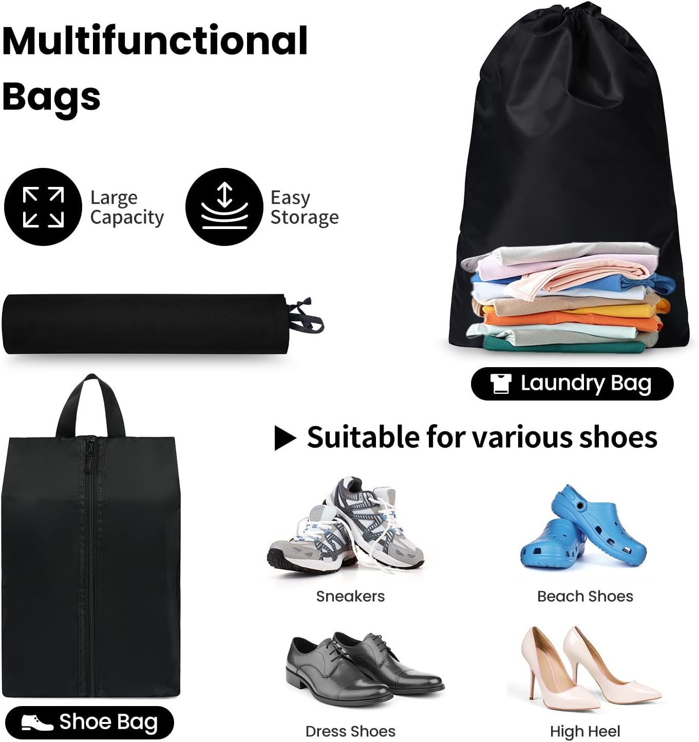 Packing Cubes for Travel | 10 Set, 8 Set |Durable Luggage Organizer 4 Size(Extra Large, Large, Medium, Small),Comprehensive Cubes for Toiletry,Underwear, Shoe,Travel Essentials,Efficient Women Gifts - Image 5