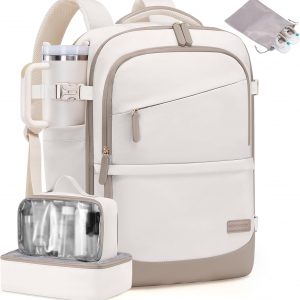 LOVEVOOK Travel Backpack for Women & Men, 40L Carry on Backpack Airline Approved, Large TSA Personal Item Travel Bag fits 17.3″ Laptop, Business Weekender Bag for Essentials, 4Pcs