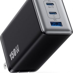 150W USB C Charger Block,GaN III Compact Foldable Wall Charger 3 Port Fast Charging Station,PD QC PPS Portable USB C Hub 100W Laptop Adapter for MacBook Pro/Air,iPad,iPhone 17/Pro,Galaxy S24,Dell etc