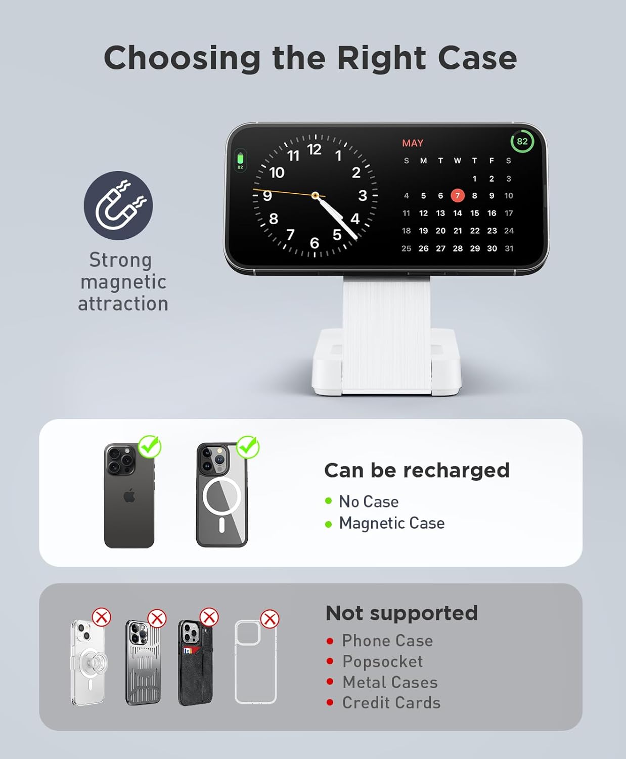3 in 1 Magnetic Wireless for iPhone Charging Station: Foldable Portable Charger for iPhone 17-12 Pro Max & Apple Watch & AirPods, for Apple Multiple Devices Charger for Home,Office&Travel - Image 2
