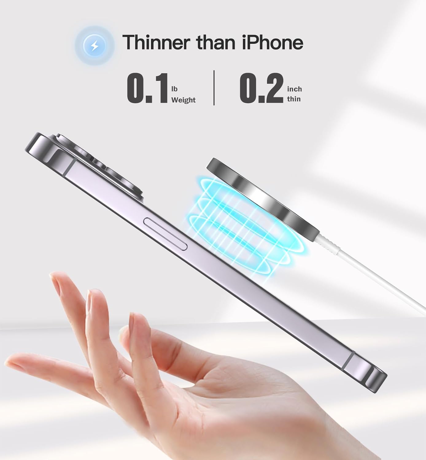 Magnetic Wireless Charger 15W Fast Mag Safe Charger for Cell iPhone 17 Pro Max/17 Pro/17 Air/17/16/15/14/13/12 Series 2 Pack Charging Pad for AirPods 3/2/Pro 2/Pro Mag-Safe Original Replacement - Image 2