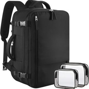 Large Travel Backpack for Women Men, Expandable 40L Carry On Backpack, 17 Inch Laptop Backpack College Bookbag, Waterproof Travel bag as Person Item Flight Approved