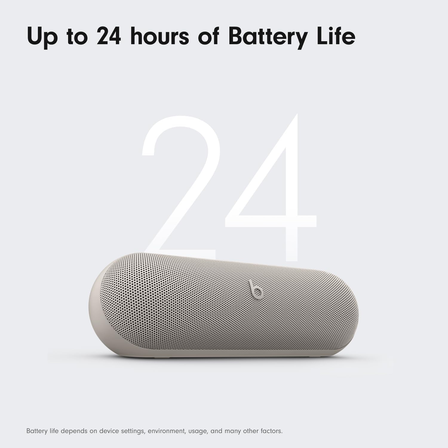 Beats Pill x Kim Kardashian - Wireless Bluetooth Speaker and Portable Charger via USB-C - Up to 24 Hours Battery Life, IP67 Water Resistant, Apple & Android Compatible, Built-in Mic – Light Gray - Image 4