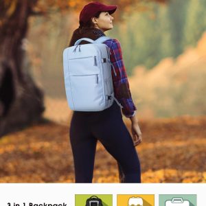 Capolo Travel Backpack for Women Men Waterproof Laptop Backpack Airlines Approved Carry On Backpack Bag Computer Bookbag for Business, Work, Traveling Fits 15.6 Inch Laptop(Blue)