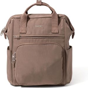 Baggallini Securtex Anti-Theft Windsor Backpack for Travel, Work & College, RFID & Locking Zipper, Up to 16″ Laptop