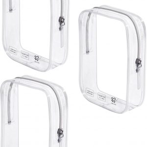 3 Packing Cubes Quart Size Travel Bag Tsa Approved Clear Toiletry Bag Small European International Must Haves Long Flight Airplane Essentials for Flying Toiletries Liquids Accessories Men Women