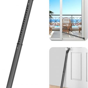 AceMining Upgraded Door Security Bar & Sliding Patio Bar, Heavy Duty Stoppers Adjustable Jammer for Home, Apartment, Travel (1 Pack,Grey)