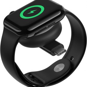 Belkin Portable USB-C Apple Watch Charger – MFi-Certified USB-C Charger for Apple Watch Series 9, 8, 7, Ultra – Compatible with MacBook, iPhone 16 & More – Black