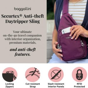 Baggallini womens Securtex Anti-theft Daytripper Sling