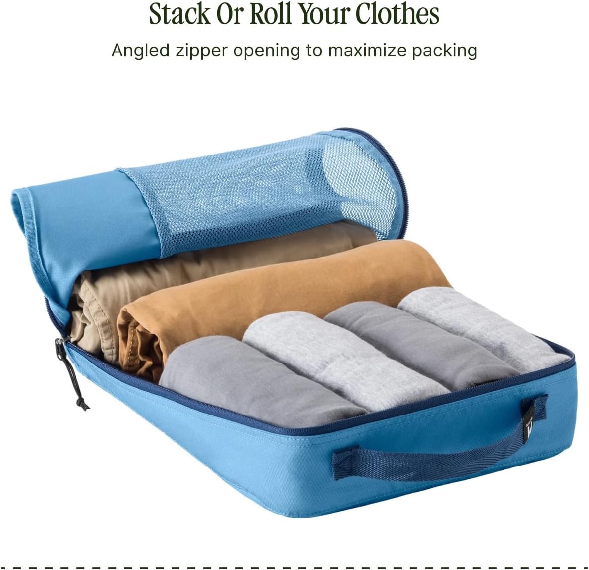 Eagle Creek Pack-It Reveal Cube Set - Packing Cubes for Compartmentalizing Luggage - Durable - Ultra-Lightweight - Water-Resistant - Easy Grab Zipper Pull - Mesh Windows - Blue Dawn - XS/S/M - Image 5