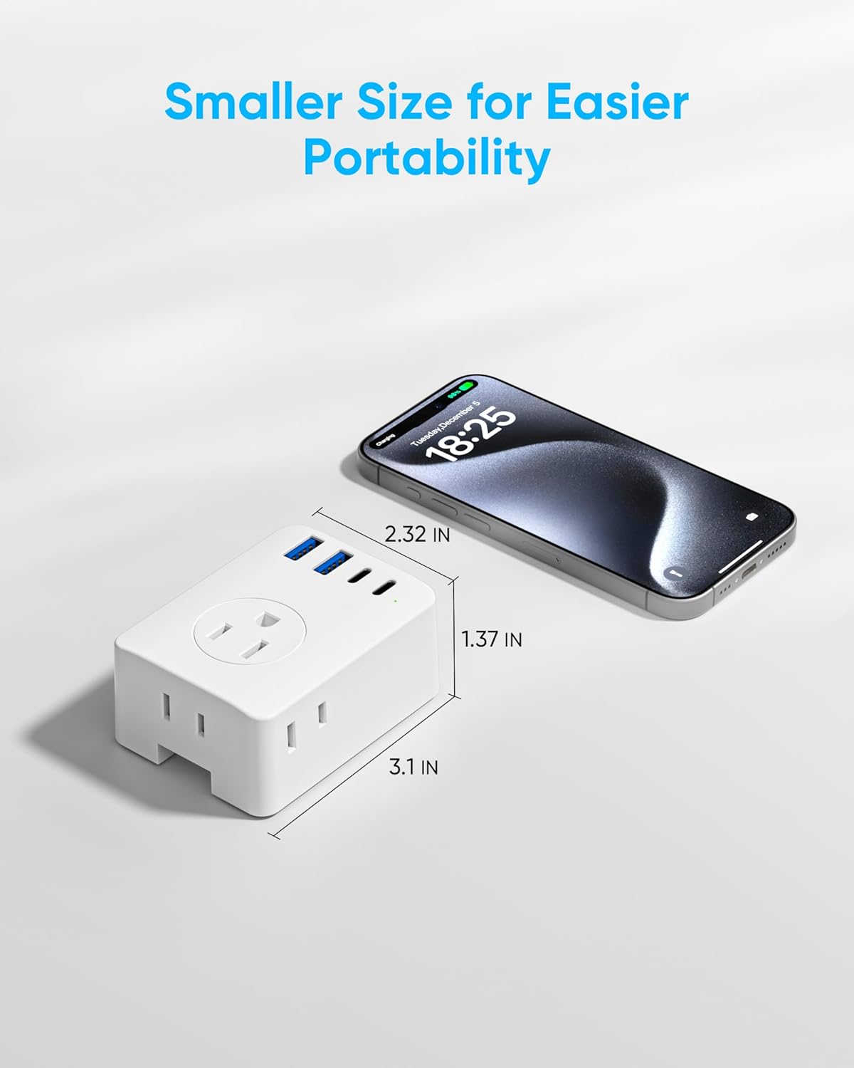 European Travel Plug Adapter, 5ft Detachable Extension Cord with Type C/G/E/F Plug Kit, 4 AC Outlets, 4 USB Ports (2 USB C), UK Germay France Greece Travel Plug Adapter - Image 7