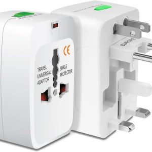 Portable Worldwide Universal Power Adapter All in One International Out of Country Travel Wall Charger Plug for Wall Plug Input in USA EU UK France Italy Australia India Outlets by Cellet