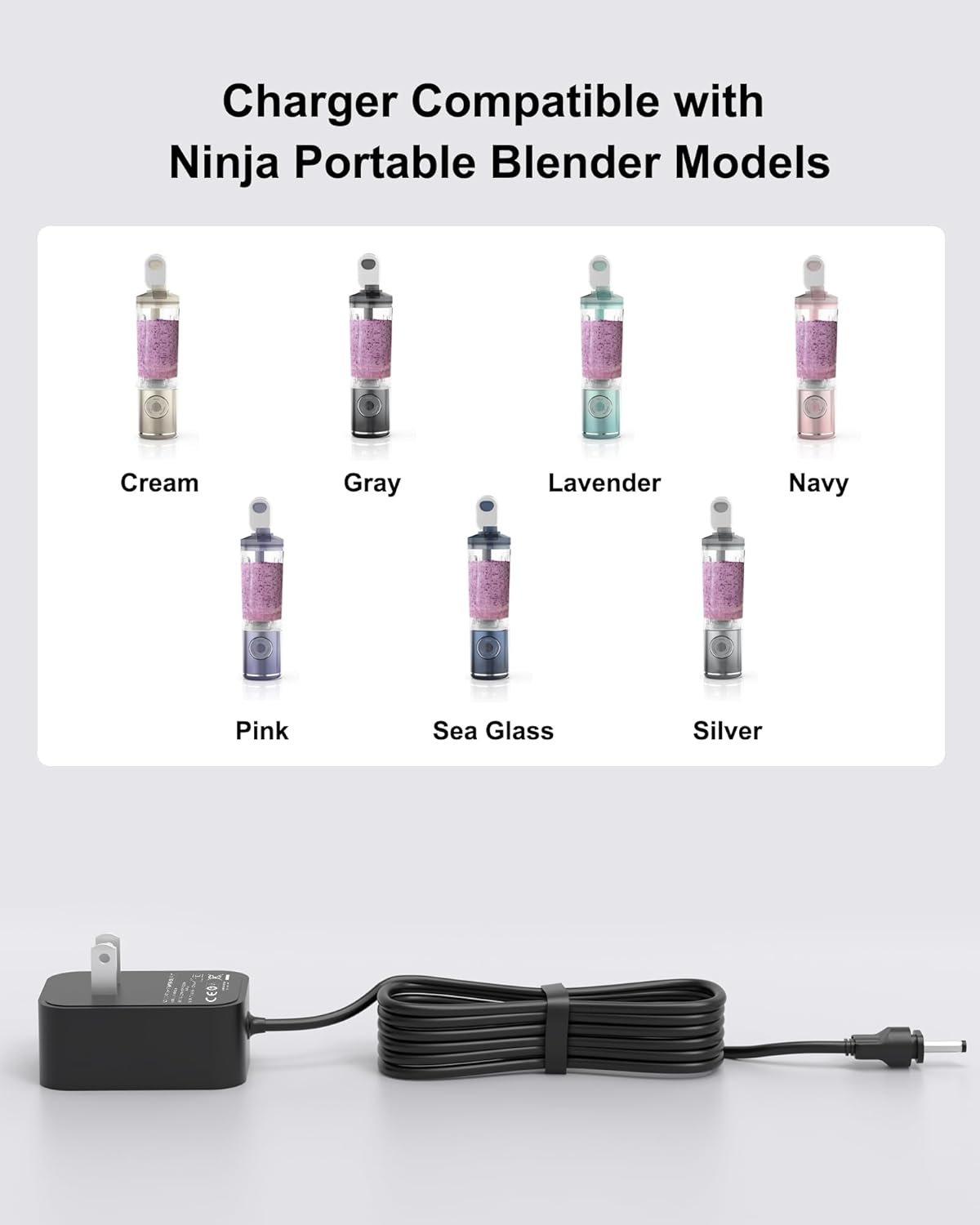 Charger for Ninja Blast Max Portable Blender, Charging Cord Compatible with Ninja Blast Max BC251 Portable Blender, Personal Smoothies, BC251 - Image 3