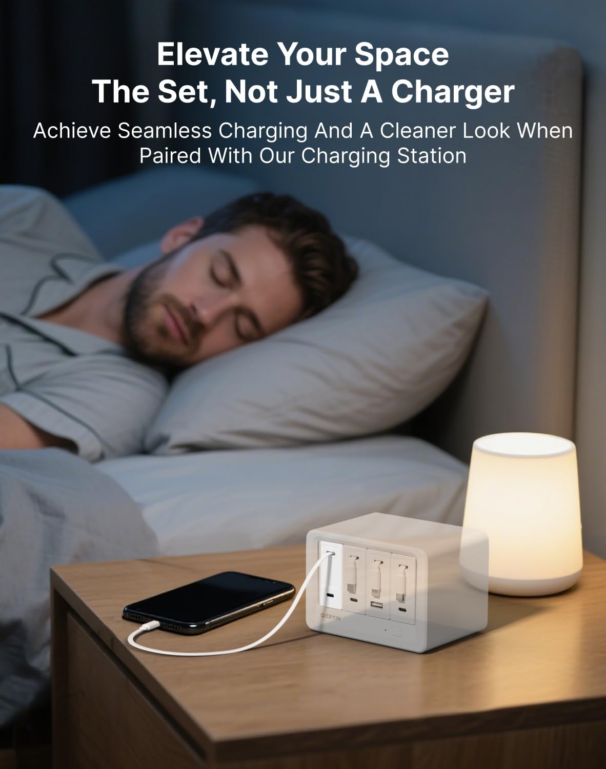 Gitryin Portable Micro USB Charger, Retractable Wall Charger with 33.5in Charging Cable, 40W Fast Charging Block with USB C Port Compatible with Samsung Galaxy S7 S6 J8 J7 Note 5,Kindle,LG,PS4,Camera - Image 2