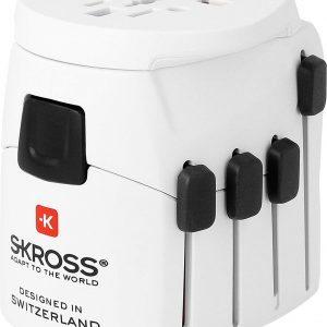 Skross PRO World Travel Adapter With Ground Plugs