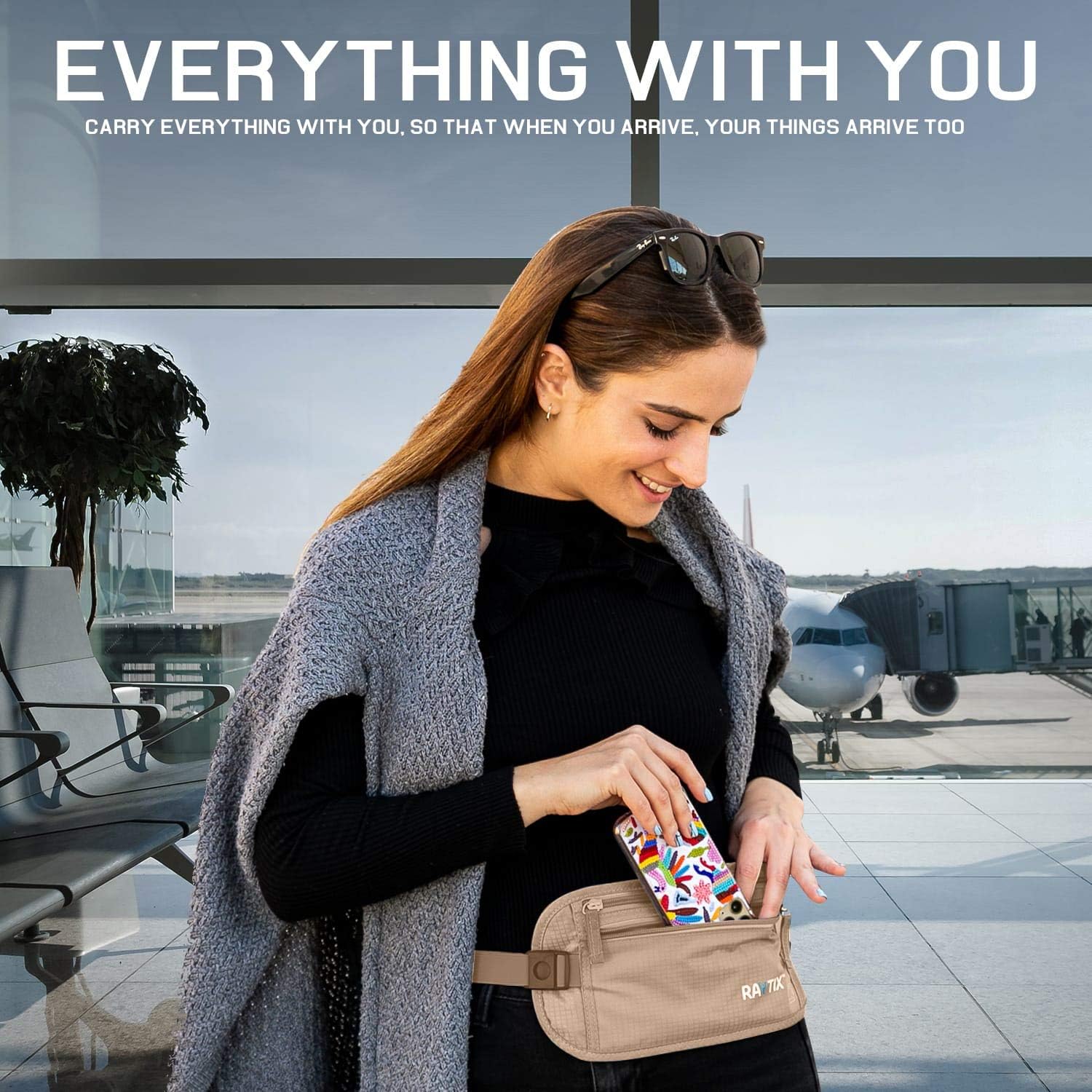 Money Belt For Travel Wallet Belt Passport Holder Travel Pouch to Protect You With RFID Transmissions –Secure, Hidden - Image 6