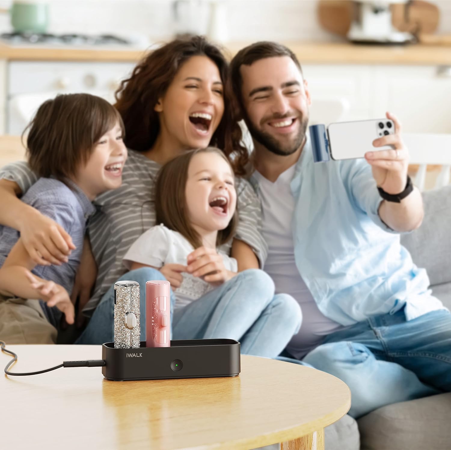 iWALK Charger Station for Portable Charger 4500mAh,4800mAh, 5000mAh, Power Bank for iPhone Charging Station Multiple USB-C Family-Sized Charger Station for Home(Station Only),Black - Image 6