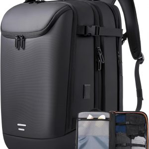 Travel Carry on Backpack 50L Expandable Flight Approved Backpacks 17.3 inch Laptop and USB Charging Port bags Water Resistant Business Back Pack for Women & Men