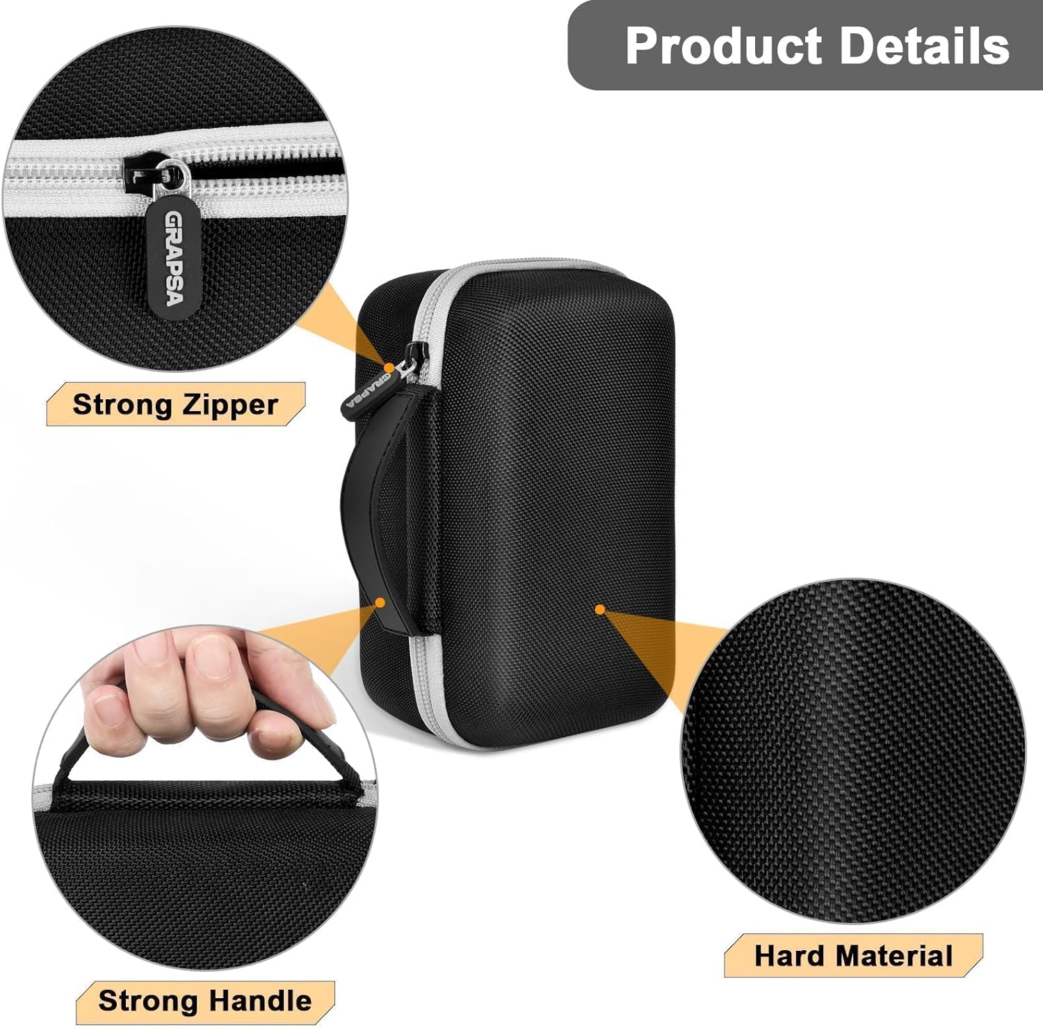 Case Compatible with Anker Prime Power Bank 26250, 27650, 20100, 25000mAh & Charging Base, Storage Travel Holder for Anker Laptop 737 Portable Chargers Prime USB C Cable, Adapter (Box Only)-Black - Image 7