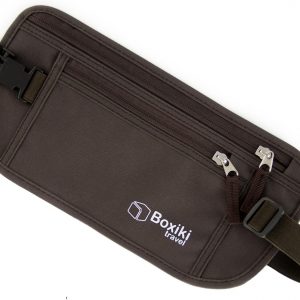 Money Belt for Travel with RFID Blocking Technology – Hidden Travel Money Pouch for Cash, Credit Cards, Passport, and Travel Valuables – Secure Water Resistant Money Belt for Men and Women (Brown)