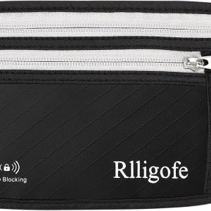 Money Belt for Travel Women and Men Hidden – Slim RFID Blocking Travel Wallet with Secure Anti-Theft Pouch, Passport Holder for Passport, Credit Cards, Cash Under Clothes