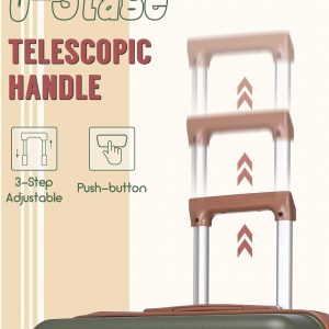 Carry On Luggage 22x14x9 Airline Approved, 20-inch Hard Shell Suitcases with Wheels, ABS Lightweight Carry on Suitcase with TSA Lock