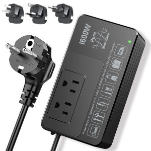 1600W 220V to 110V Voltage Converter, Power Any American Appliances in 220-250V, Plug & Play, No Limitations, Universal Power Plug Adapter Voltage Converter US to Europe International Travel