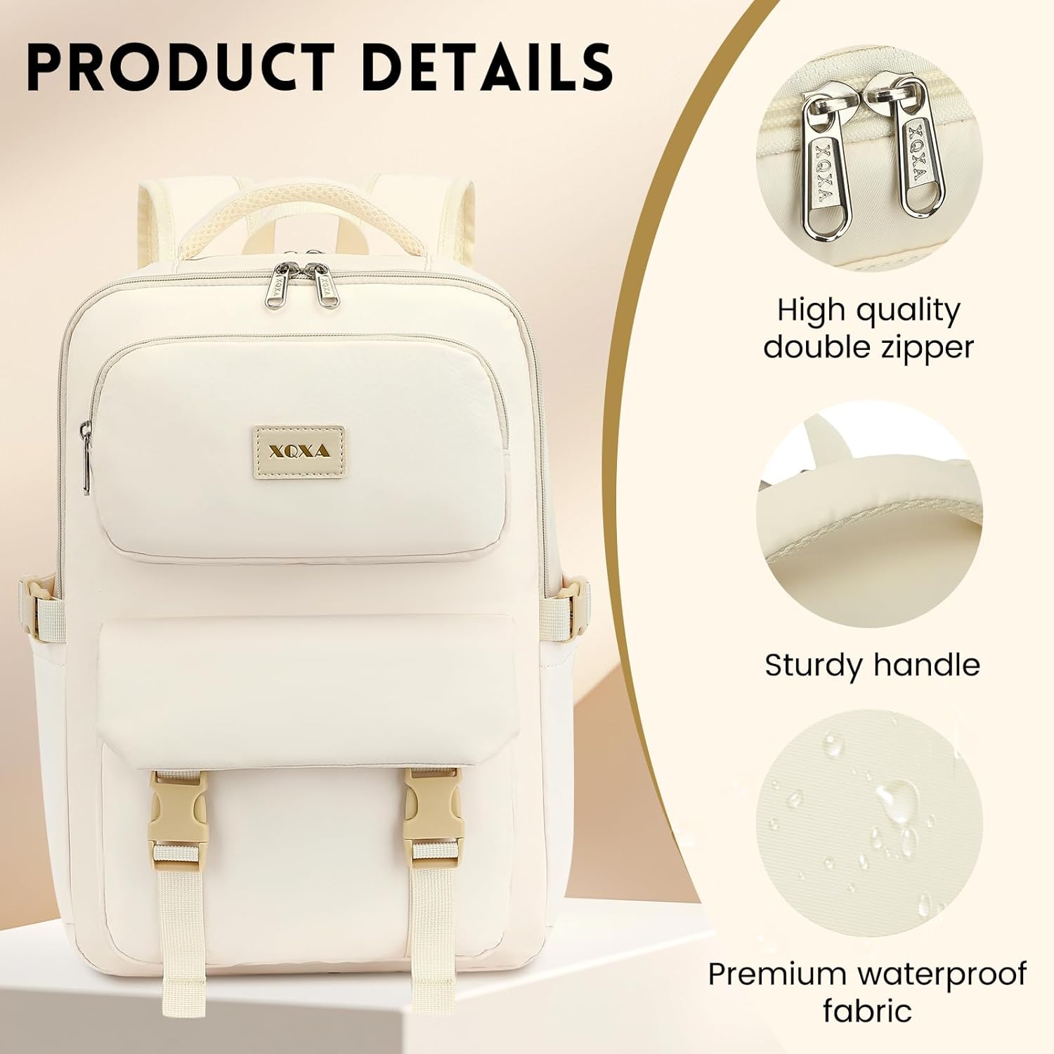 XQXA Backpack For Women Men Flight Approved, Carry on Backpack Bag Luggage, Personal Item Backpack Bag, TSA 15.6inch Laptop Backpack Casual Daypack for travel, work, daily life, business trips - Image 5