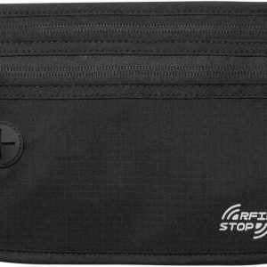 MoKo Secure Travel Money Belt, Undercover Hidden RFID Blocking Travel Wallet, Anti-Theft Passport Wallets for Men Women
