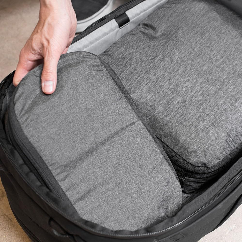 Peak Design Packing Cube, Charcoal, Weatherproof Luggage Cube with Dual Compartment Organization, Expansion and Compression, Zipper Opening, Travel Organizer for Men and Women, Size S - Image 5