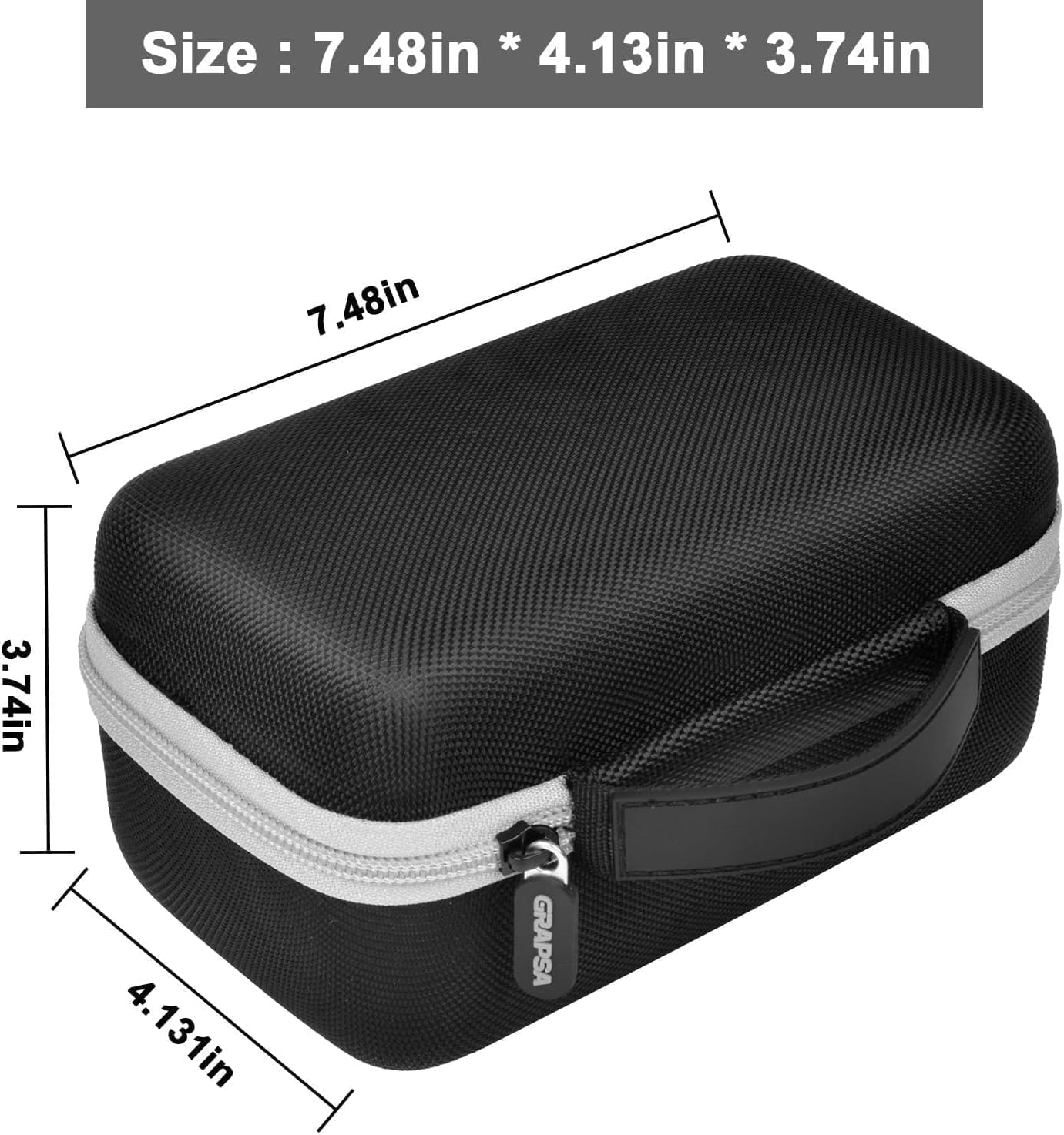 Case Compatible with Anker Prime Power Bank 26250, 27650, 20100, 25000mAh & Charging Base, Storage Travel Holder for Anker Laptop 737 Portable Chargers Prime USB C Cable, Adapter (Box Only)-Black - Image 3