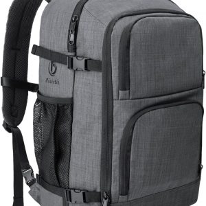 Dinictis Travel Backpack Carry on Flight Approved, Backpack Suitcase for Travel, Personal Item Travel Bag fits 17 inch Laptop- Dark grey