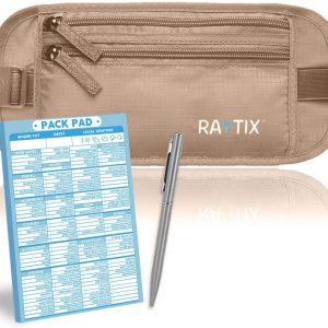 Money Belt For Travel Wallet Belt Passport Holder Travel Pouch to Protect You With RFID Transmissions –Secure, Hidden