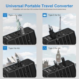 220v to 110v Converter and Adapter for Travel: International Universal Plug Adapters and Voltage Converters for Hair Dryer – High Power Transformer and Adaptor for US to European Italy UK EU