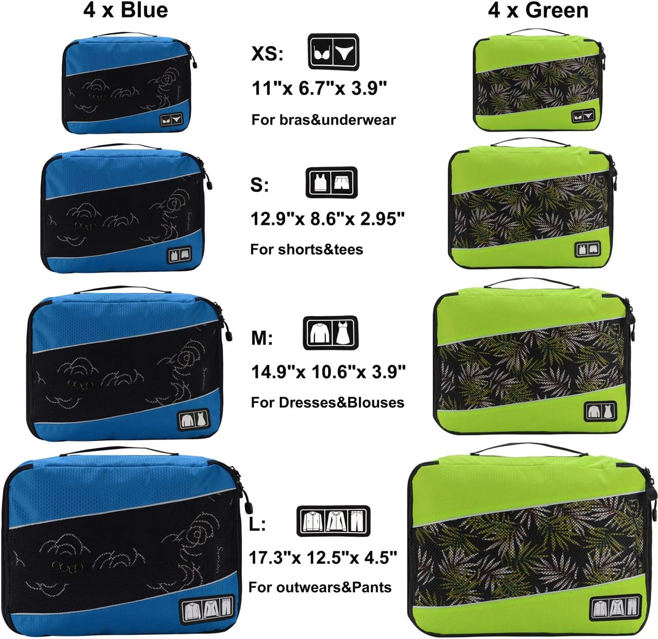 Packing Cubes Luggage Bags Organizer Durable Travel Accessories With Clothing Label - Image 2