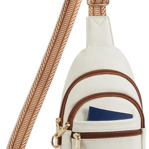 CHOLISS Anti Theft Small Sling Bag for Women and Men RFID Leather Crossbody Bags Fanny Pack Chest Bag Travel Purse Daypacks