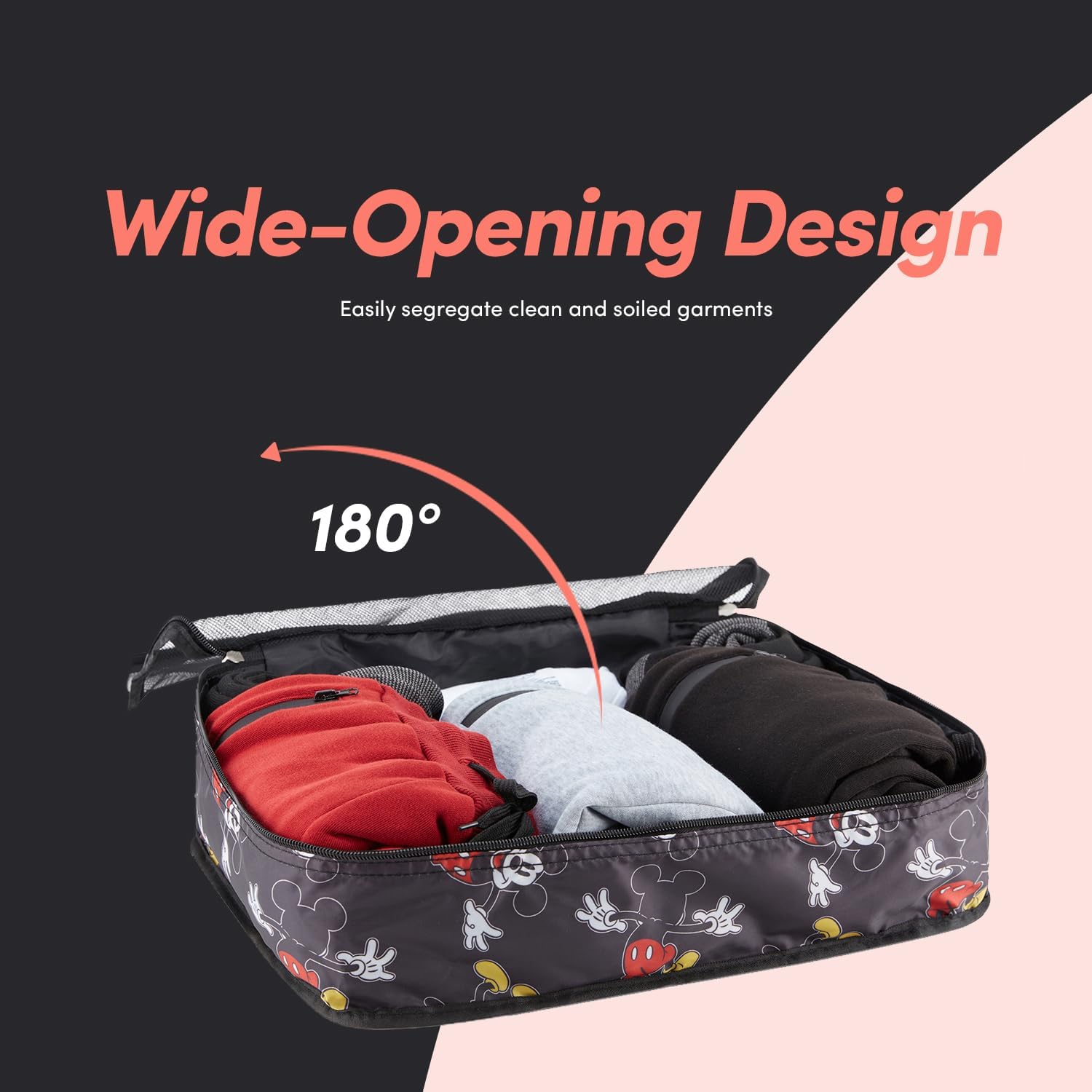 Disney Minnie Mickey Stitch Packing Cubes - Winnie the Pooh, Princess Cinderella, Cars, Toy Story 5 Piece Packing Cubes Compression - Travel Essential - Luggage Suitcase Organizer Set - Image 6