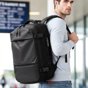 Vacuum Seal Backpack Travel with Built-in Pump 80L Expandable Travel Backpack with Vacuum System, TSA Lock Water Resistant Carry-On Backpack