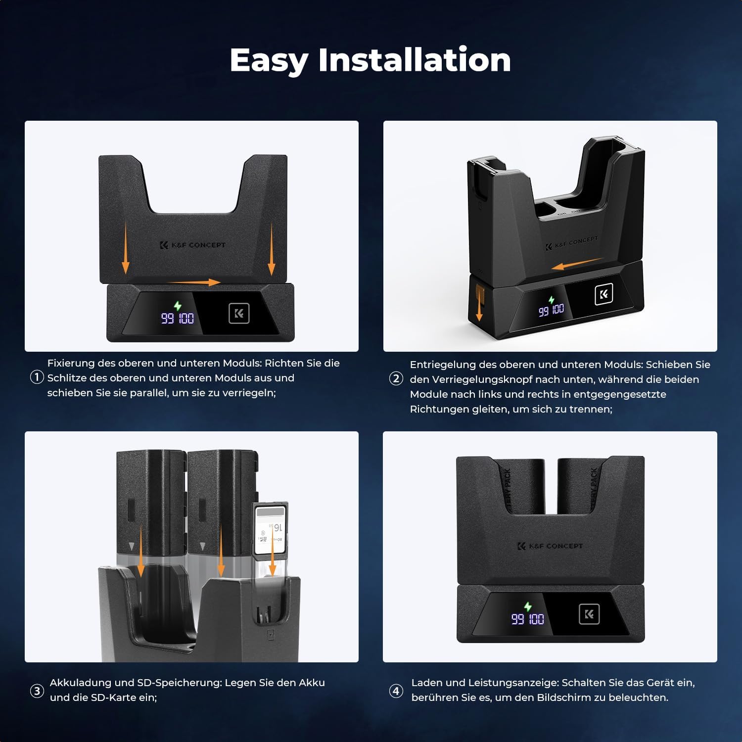 K&F CONCEPT LP-E6P LP-E6NH Charger 18W Fast Dual Portable Battery Charger for Canon R7, R6, R5, R, 6D Mark II, 5D Mark IV, 5D Mark III, 5DS, 5DS R, 5D Mark II, 80D, 90D, 6D, 7D, 7D Mark II - Image 7